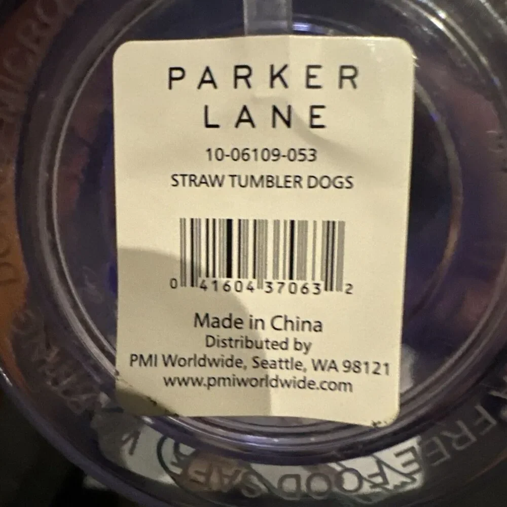 Dog Person Parker Lane Tumbler Cup Straw Dog Are My Favorite People BPA free NEW